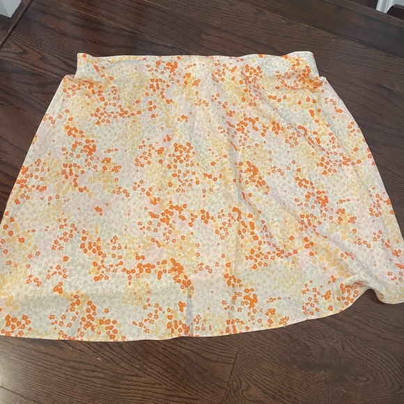 Addition Elle Cream and Orange Mini Pencil Skirt - Picture 3 of 3